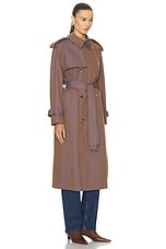 Burberry Belted Trench Coat in Dusk, view 3, click to view large image.