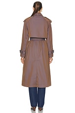Burberry Belted Trench Coat in Dusk, view 4, click to view large image.