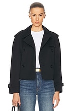 Burberry Halyte Trench Jacket in Black, view 1, click to view large image.