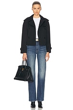 Burberry Halyte Trench Jacket in Black, view 5, click to view large image.