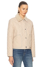 Burberry Lanford Jacket in Soft Fawn, view 3, click to view large image.