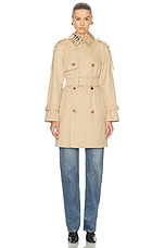 Burberry Trench Coat in Flax, view 2, click to view large image.