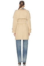 Burberry Trench Coat in Flax, view 4, click to view large image.