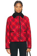 Burberry Oldham Check Coat in Poppy IP Check | FWRD