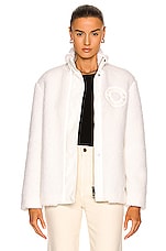 Burberry Bushley Logo Coat in Ecru, view 1, click to view large image.