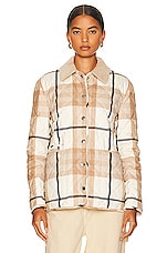 Burberry Dranefeld Jacket in Frosted White Check, view 2, click to view large image.