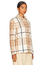 Burberry Dranefeld Jacket in Frosted White Check, view 3, click to view large image.