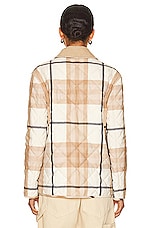 Burberry Dranefeld Jacket in Frosted White Check, view 4, click to view large image.