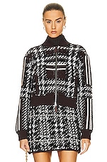 Burberry Caitryn Patchwork Check Jacket in Dark Truffle Brown, view 2, click to view large image.