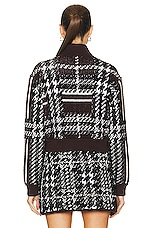 Burberry Caitryn Patchwork Check Jacket in Dark Truffle Brown, view 4, click to view large image.