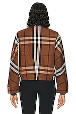 Burberry Ayton Check Jacket in Dark Birch Brown, view 4, click to view large image.