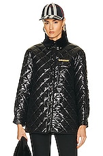 Burberry Puffer Jacket in Black, view 1, click to view large image.