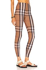 Burberry Madden Check Legging in Birch Brown, view 2, click to view large image.