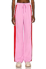 Burberry Arya Side Panel Pant in Pink & Red, view 1, click to view large image.