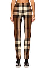 Burberry Aimie Pant in Dark Birch Brown Check, view 1, click to view large image.