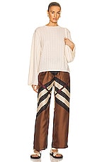 Burberry Noemi Pant in Dark Birch Brown, view 4, click to view large image.