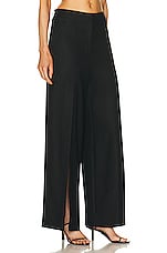 Burberry Split Front Pant in Black & Black, view 2, click to view large image.