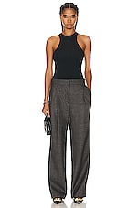 Burberry Tailored Pant in Grey & Red Melange, view 4, click to view large image.