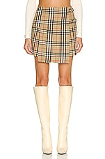 Burberry Zoe Mini Skirt in Archive Beige, view 1, click to view large image.