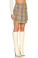 Burberry Zoe Mini Skirt in Archive Beige, view 2, click to view large image.