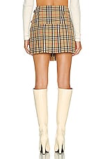Burberry Zoe Mini Skirt in Archive Beige, view 4, click to view large image.