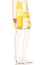 Burberry Jack Intarsia Skirt in Optic White, view 2, click to view large image.