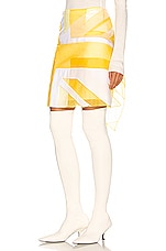 Burberry Jack Intarsia Skirt in Optic White, view 3, click to view large image.
