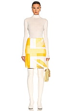 Burberry Jack Intarsia Skirt in Optic White, view 5, click to view large image.