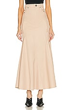 Burberry Maxi Skirt in Pale Nude, view 1, click to view large image.