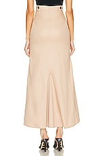 Burberry Maxi Skirt in Pale Nude, view 3, click to view large image.