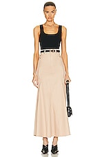 Burberry Maxi Skirt in Pale Nude, view 4, click to view large image.