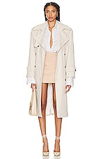 Burberry Trench Skirt in Pale Nude, view 4, click to view large image.