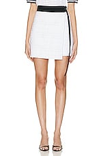 Burberry Everlie Wrap Mini Skirt in White, view 1, click to view large image.