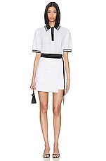 Burberry Everlie Wrap Mini Skirt in White, view 5, click to view large image.