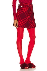 Burberry Check Mini Skirt in Ripple IP Check, view 2, click to view large image.