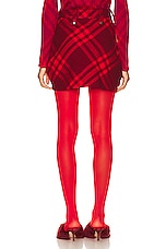 Burberry Check Mini Skirt in Ripple IP Check, view 4, click to view large image.