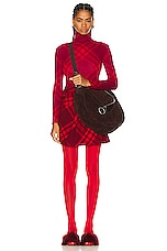 Burberry Check Mini Skirt in Ripple IP Check, view 5, click to view large image.