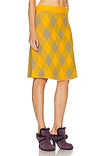 Burberry Argyle Skirt in Mimosa IP Pattern, view 2, click to view large image.