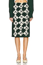 Burberry Midi Skirt in Ivy, view 1, click to view large image.