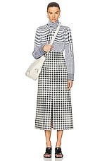 Burberry Straight Skirt in Black & White, view 4, click to view large image.