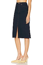 Burberry Midi Skirt in Indigo Blue, view 3, click to view large image.