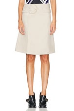 Burberry Trench Mini Skirt in Oat, view 1, click to view large image.