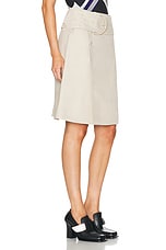 Burberry Trench Mini Skirt in Oat, view 2, click to view large image.