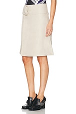 Burberry Trench Mini Skirt in Oat, view 3, click to view large image.