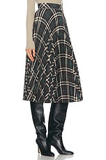 Burberry Pleated Midi Skirt in Snug IP Check, view 2, click to view large image.