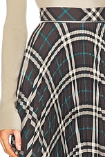 Burberry Pleated Midi Skirt in Snug IP Check, view 6, click to view large image.