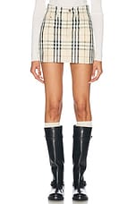 【関税&送料込み】Burberry 'Kilt' Skirt Burberry Denim Mini Skirt in Grain IP Check | FWRD