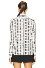 Burberry Tammy Blouse in White Pattern, view 3, click to view large image.