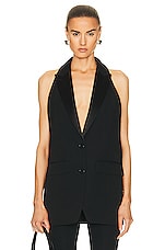 Burberry Halter Vest Top in Black, view 1, click to view large image.
