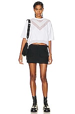 Burberry Lace T-shirt in Optic White, view 4, click to view large image.